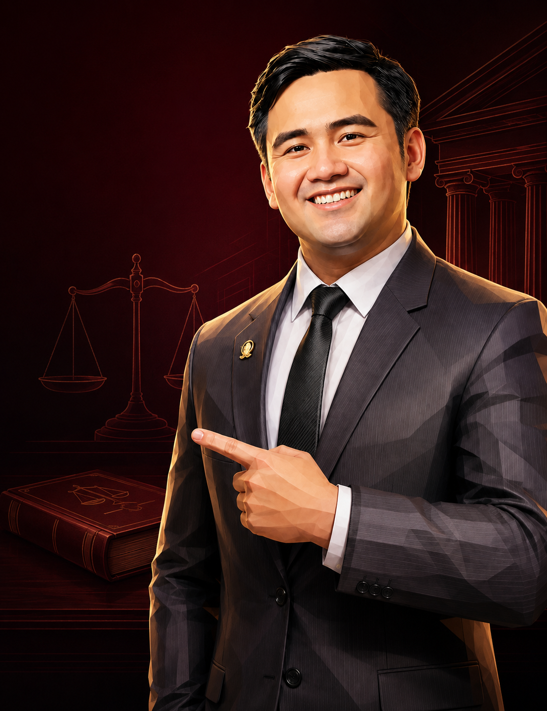 Rama Abdurachman menunjuk ke informasi Client Progress Tracker
